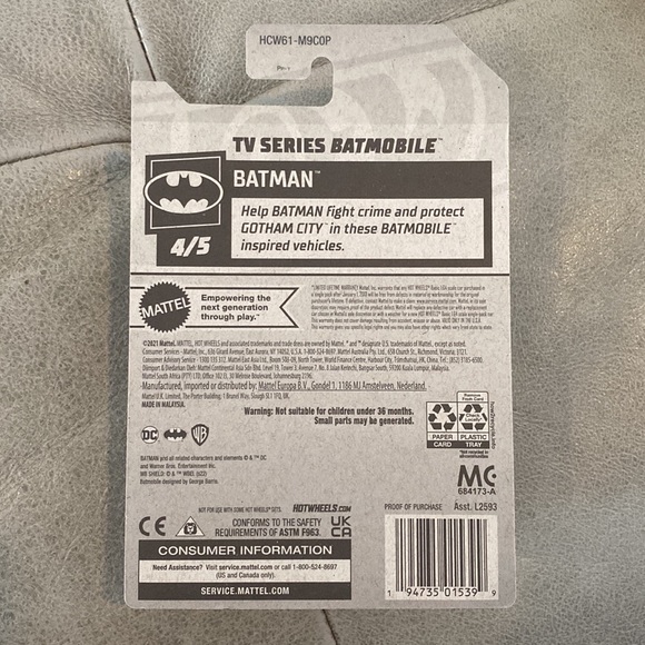 Hot Wheels Batman TV Series Batmobile. - Picture 2 of 2